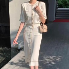 批发<b class='q'>韩国</b>chic金丝边小香风开衫长裙套装2025春季新<b class='q'>韩国</b><b class='q'>正品</b>东大门<b class='q'>代购</b>