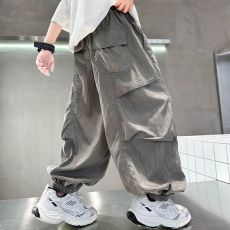 批发<b class='q'>男童</b>夏<b class='q'>装裤</b>子2026新款工装休闲裤夏季薄款防蚊裤儿童春秋运动长裤
