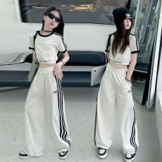 批发女童套装夏款2025新款洋气女孩韩版短袖夏季休闲炸街<b class='q'>运动服</b>两件套