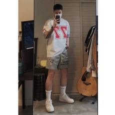 批发欧美风机车短袖T恤男复古运动高街休闲橄榄球服篮球<b class='q'>嘻哈</b>球衣体恤