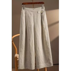 批发一线<b class='q'>品牌</b>清仓捡漏剪标女装外贸货原单高腰仿麻棉直筒阔腿九分裤