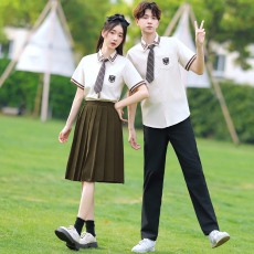 批发大量实拍 情侣装学院风JK制服学生初中班服衬衫毕业照演出服