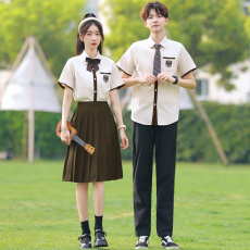 批发大量实拍 情侣装学院风JK制服学生初中班服衬衫毕业照演出服