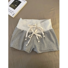 批发<b class='q'>韩版</b>美式辣妹条纹运动热裤女休闲夏季高腰慵懒风紧身包臀运动短裤