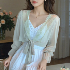 批发已出货<b class='q'>小</b><b class='q'>披肩</b>外套女2026春夏新款坎肩百搭雪纺防晒薄短款外搭开衫