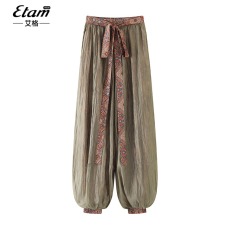 批发原图  民族风薄款灯笼<b class='q'>裤</b>女夏季新款高腰束脚<b class='q'>裤</b>休闲<b class='q'>显瘦</b>九分<b class='q'>裤</b>