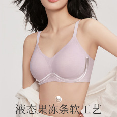 批发无痕内衣女<b class='q'>大</b>胸显小薄款固定杯聚拢防下垂透气舒适软支撑<b class='q'>文胸</b>