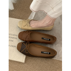 批发平底法式小香风单鞋女鞋子2025新款春秋季芭蕾舞鞋晚晚鞋