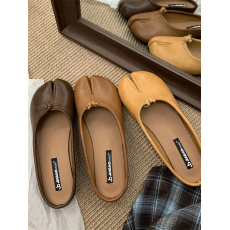 批发法式包头半拖鞋外穿女鞋子2025年春夏新款平底小众设计感分趾凉拖