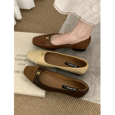 批发法式复古小香风平底单鞋女鞋子2025新款春季韩版一脚蹬气质瓢鞋