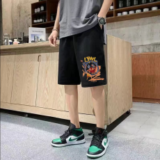 批发百搭<b class='q'>时尚</b>文艺纯棉流行潮流慵懒日系新款卡通动漫薄款短裤青少年