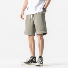批发美式360G重磅休闲短裤男钢印字母潮流<b class='q'>时尚</b>款