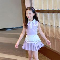 批发女童夏装套装夏款2026新款洋气小女孩公主裙夏季<b class='q'>儿童</b>无袖背心套裙