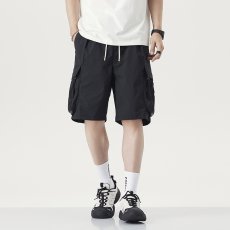 批发工装短裤男<b class='q'>日系</b><b class='q'>复古</b>2025夏季新款宽松百搭潮牌大口袋五分裤