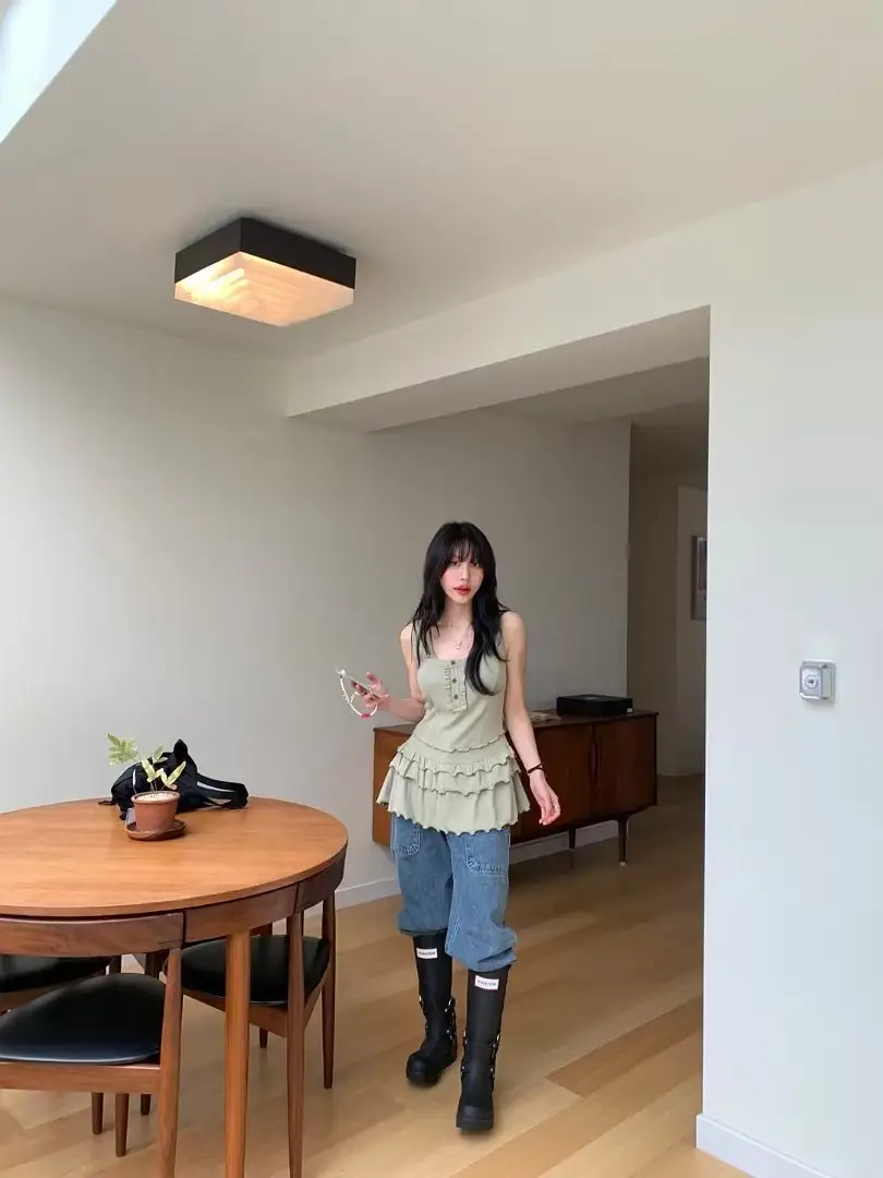 인스 허리 레이스 블라우스 원피스 상세 이미지 1