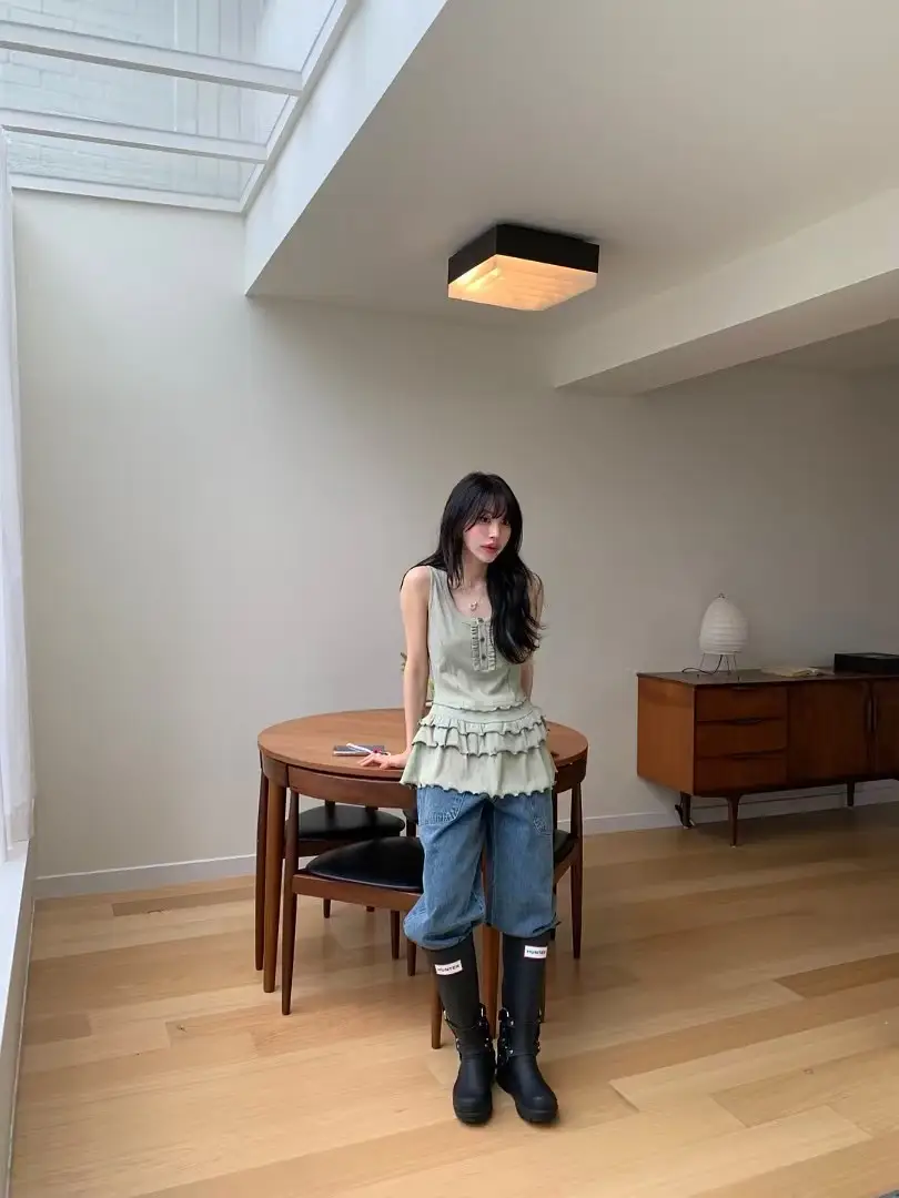 인스 허리 레이스 블라우스 원피스 상세 이미지 2