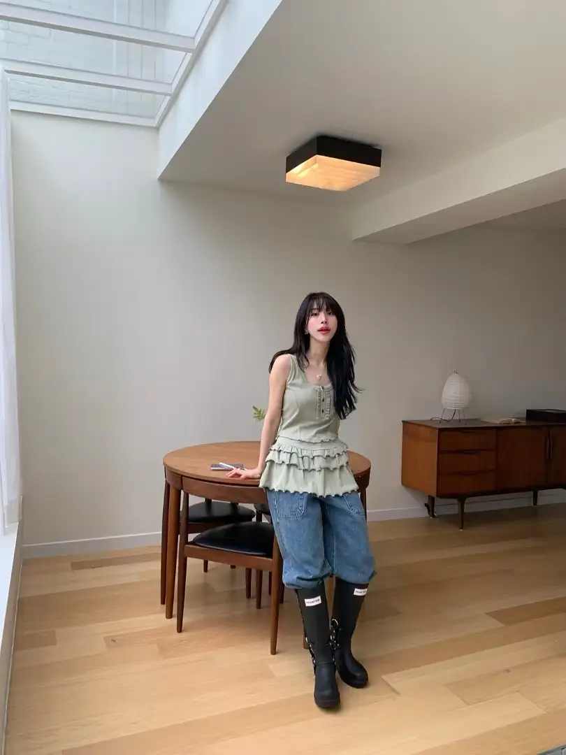 인스 허리 레이스 블라우스 원피스 상세 이미지 3