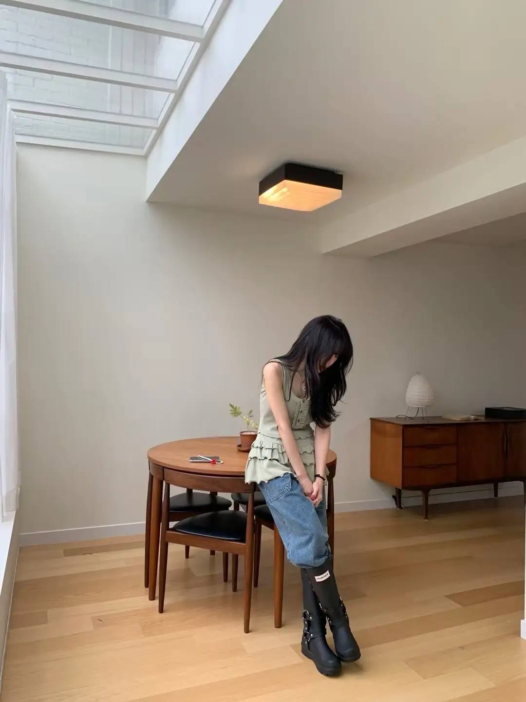 인스 허리 레이스 블라우스 원피스 상세 이미지 6