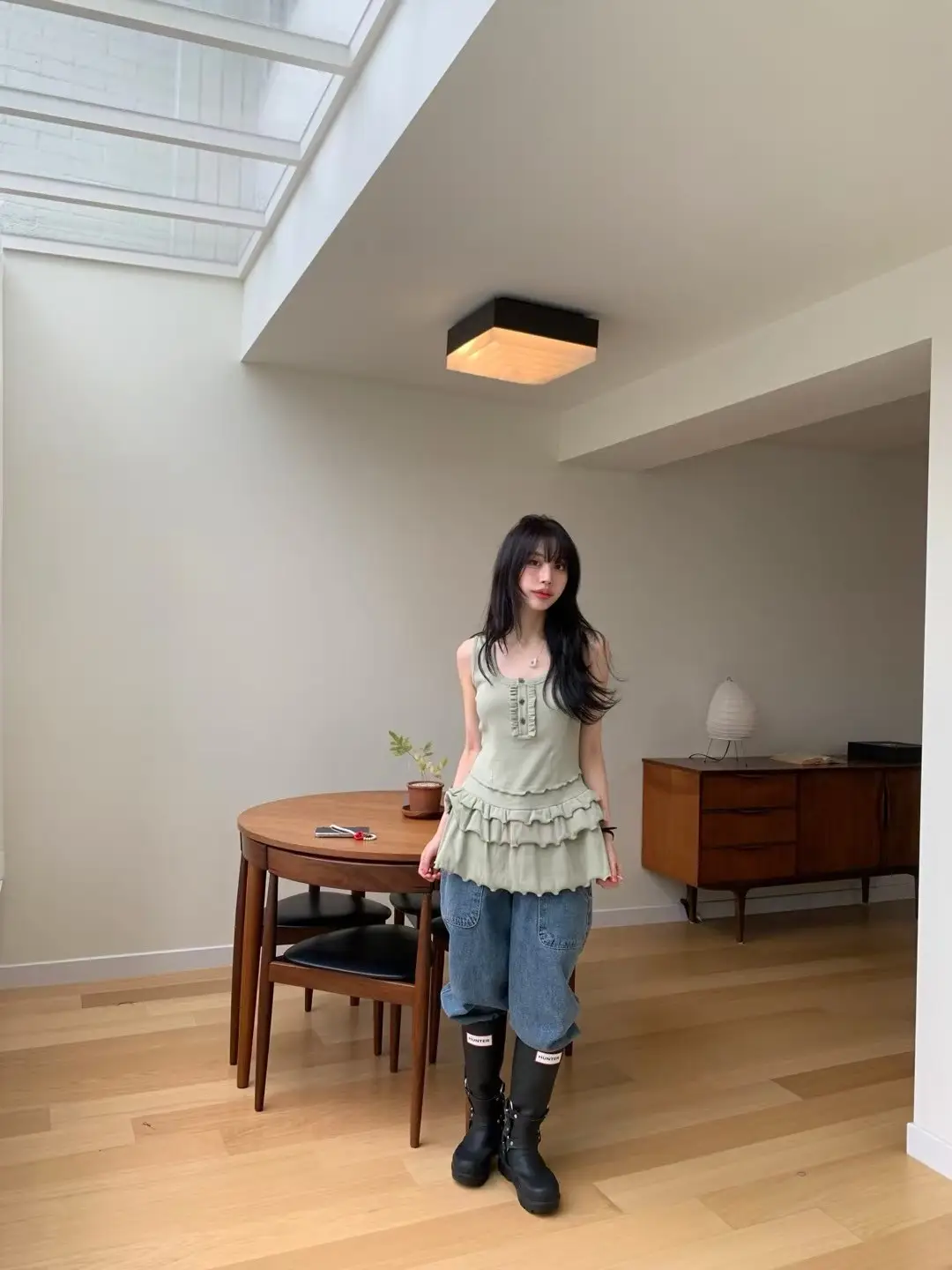 인스 허리 레이스 블라우스 원피스 상세 이미지 7