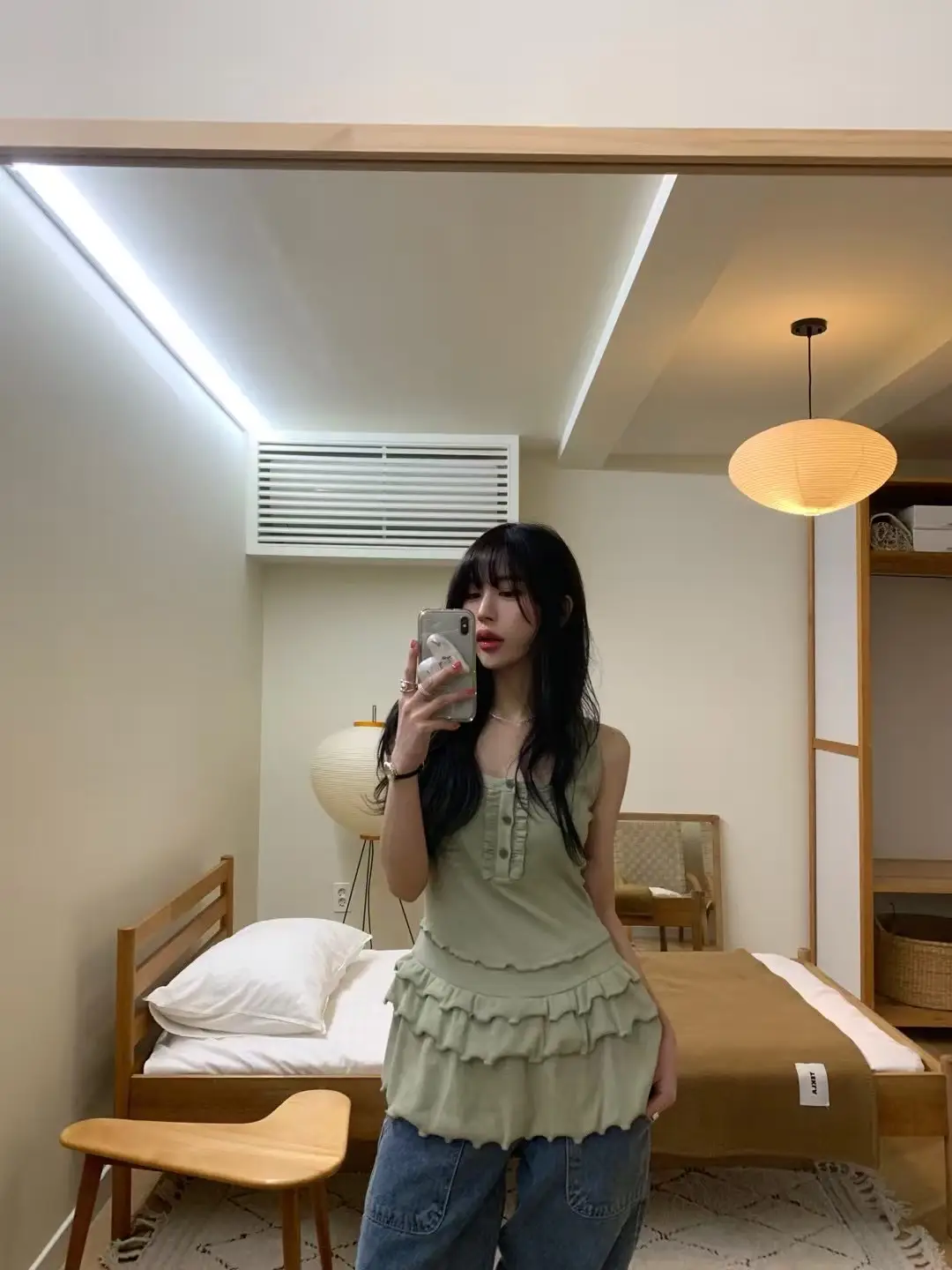 인스 허리 레이스 블라우스 원피스 상세 이미지 8