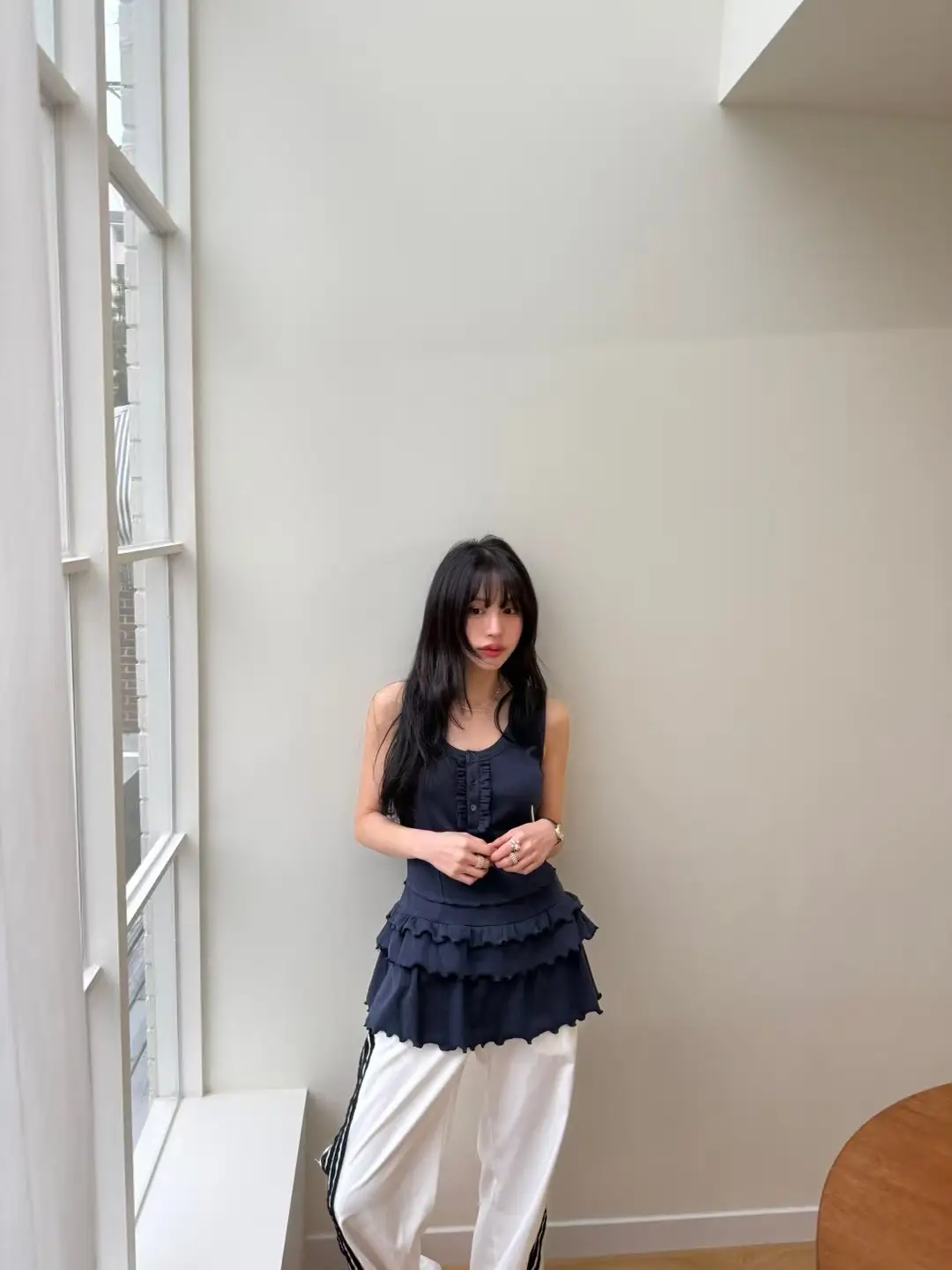 인스 허리 레이스 블라우스 원피스 상세 이미지 12