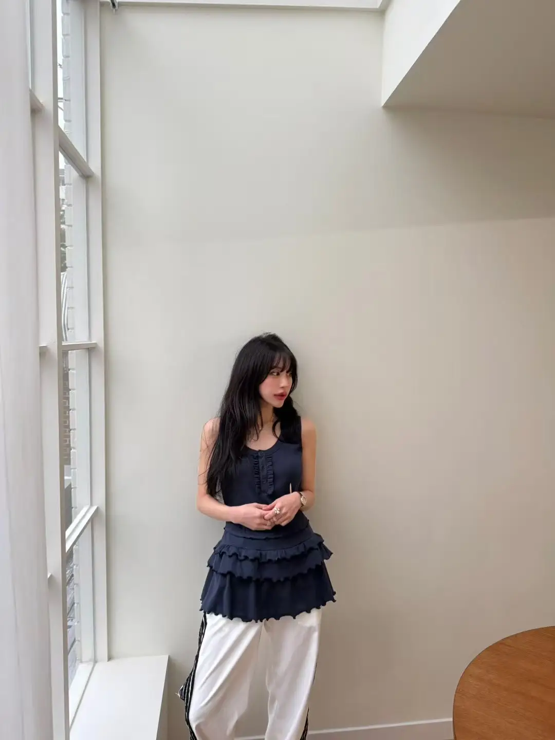 인스 허리 레이스 블라우스 원피스 상세 이미지 13