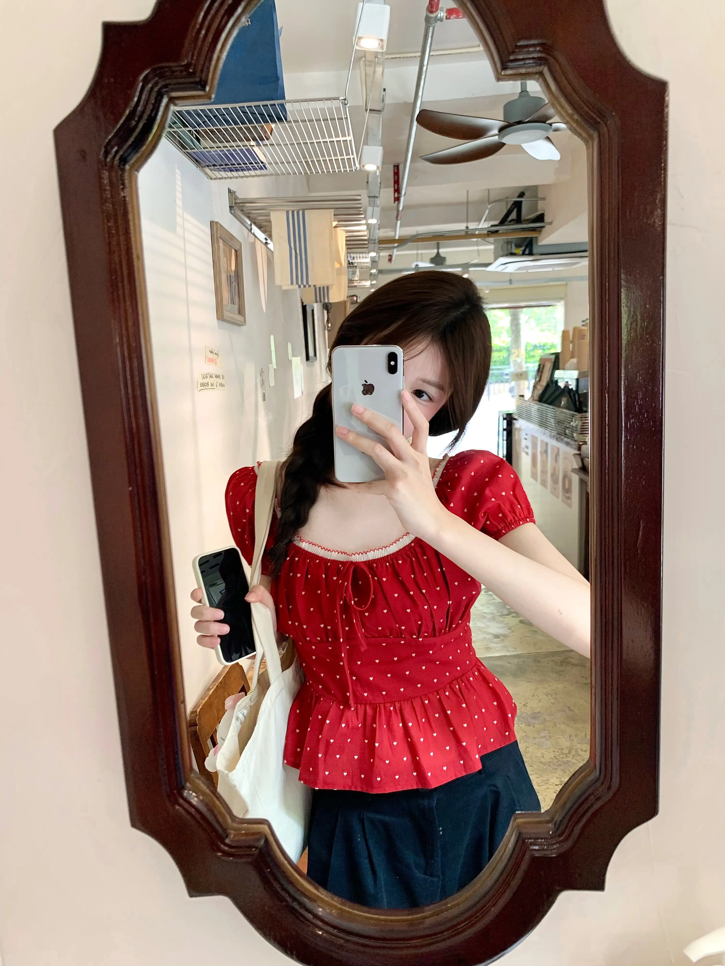 파스텔 패턴 블라우스 상세 이미지 9