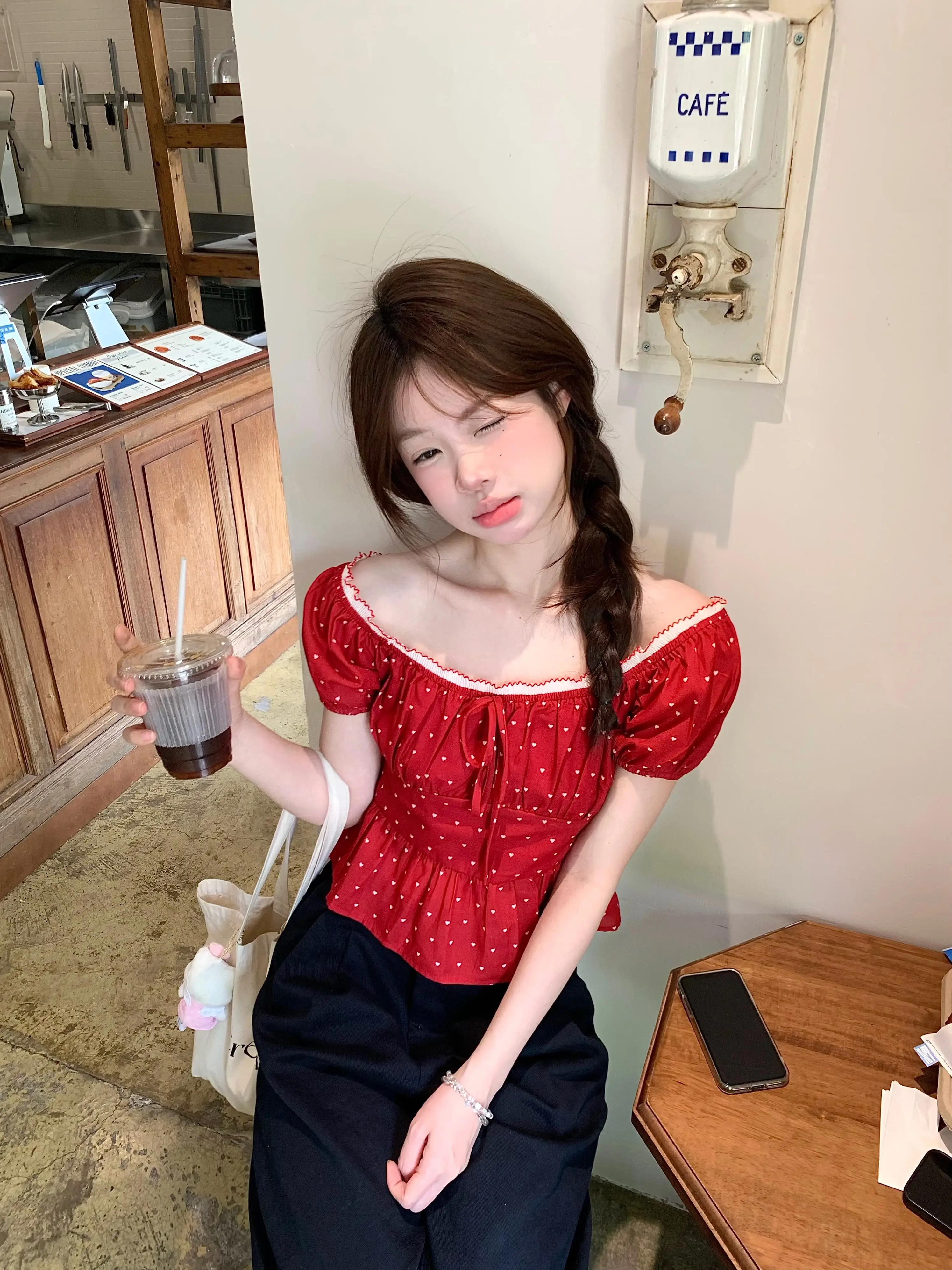 파스텔 패턴 블라우스 상세 이미지 10