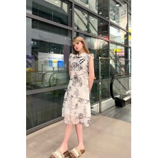 批发新中式<b class='q'>旗袍</b>文艺小清新连衣裙女2025春夏新款学院风小飞袖国风裙子