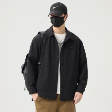 批发衬衫外套男轻薄舒适休闲免烫高品质定制面料柔软薄款春夏夹克