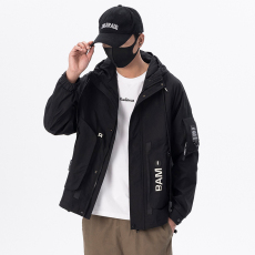 批发机能风工装夹克男士春季新款宽松大码户外徒步露营连帽山系外套男