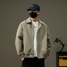 批发高级感2025新款春季宽松休闲翻领大码拼接韩版衬衣外套男