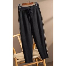 批发欧货法式设计感小众羊毛高腰九分休闲运动风锥形<b class='q'>裤</b>