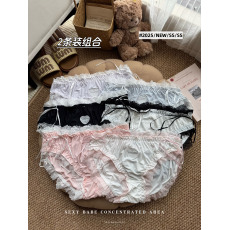 批发实拍~日系<b class='q'>冰</b><b class='q'>丝</b>性感蕾<b class='q'>丝</b>边透气<b class='q'>内裤</b>抗菌<b class='q'>无</b><b class='q'>痕</b>舒适三角裤2条装