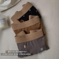 批发现货纯棉男士内裤男青少年平角裤初高中学生四角短裤加大码3条装