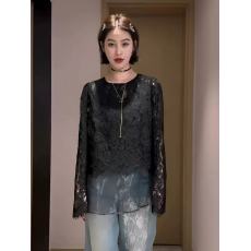 批发圆领灰色短袖<b class='q'>t</b><b class='q'>恤</b>女2025新款夏季爆款罩衫慵懒风宽松显瘦美式上衣