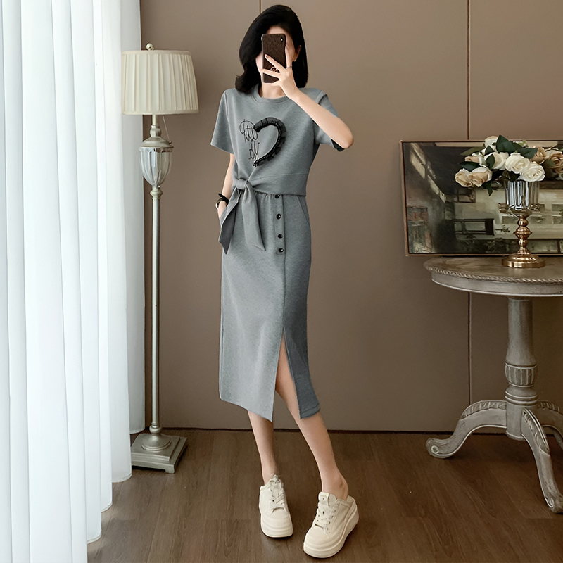 RY70083# 高含棉2026夏季新款小众套装女士设计感上衣半身裙两件套潮