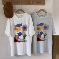 批发2026春夏新款 21支纯棉210克100%棉<b class='q'>童</b>趣蜡笔涂鸦印花圆领短袖T恤