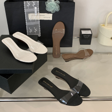 批发2026法式气质圆头透明PVC拖鞋时尚坡跟舒适露趾凉鞋简约<b class='q'>百搭</b><b class='q'>女鞋</b>