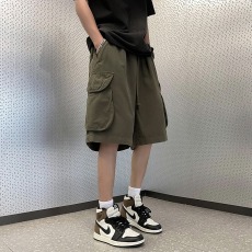 批发<b class='q'>日系</b>军绿色斜纹纯棉工装短裤男夏季机能<b class='q'>复古</b>大口袋宽松休闲五分裤