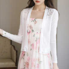 批发已出货2026夏季新品实拍<b class='q'>蕾丝</b>拼接网纱<b class='q'>小</b><b class='q'>披肩</b>