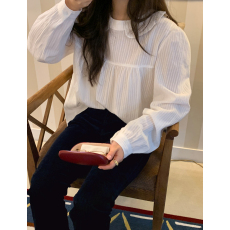批发娃娃领长袖衬衫 刺绣蕾丝衫 甜美减龄<b class='q'>雪纺衫</b> 韩国chic 轻熟时尚