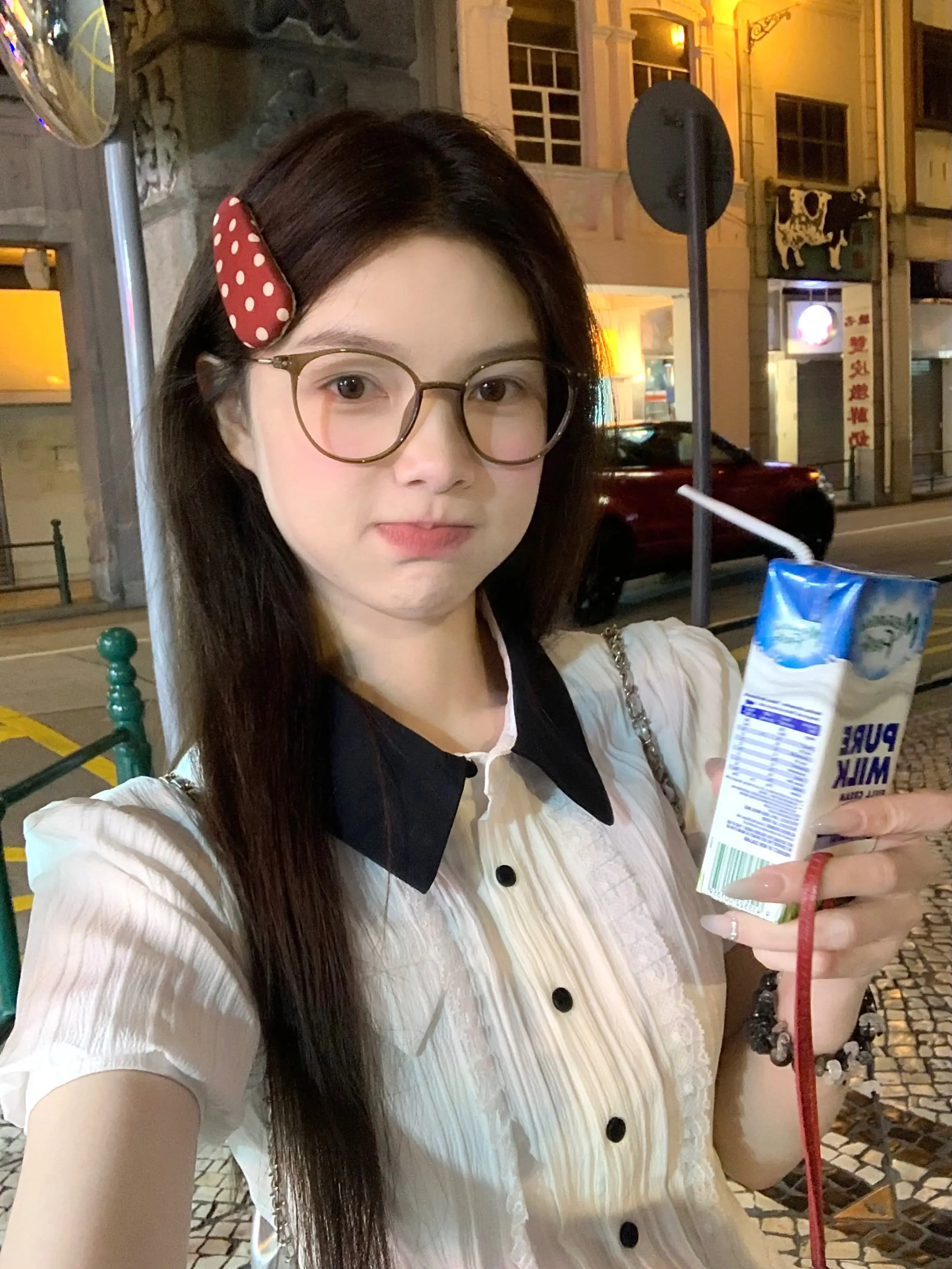 백색 셔츠 드레스 세트 상세 이미지 2