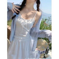 批发吊带配开衫<b class='q'>女</b>内搭小背心2025新款设计感小众蝴蝶结纯欲上衣