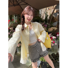 批发实拍实价  定染大版型蕾丝拼接<b class='q'>衬衫</b><b class='q'>女长袖</b>防晒外套