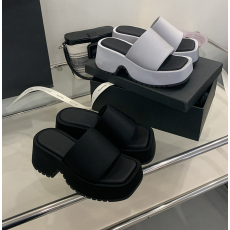 批发追品2026夏季现款编织一字带增高厚底<b class='q'>休闲</b>外穿松糕跟凉拖鞋