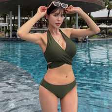 批发2025新款泳衣女高级感比基尼分体性感辣妹温泉度假沙滩泳装