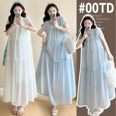 批发实拍新款韩版<b class='q'>孕妇装</b>大码雪纺<b class='q'>孕妇</b><b class='q'>连衣裙</b>长款<b class='q'>孕妇</b><b class='q'>裙</b><b class='q'>孕妇</b><b class='q'>夏装</b>