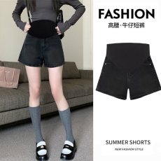 批发孕妇牛仔短裤夏季薄款外穿高腰显瘦弹力A字热裤<b class='q'>打底裤</b>小个子夏款
