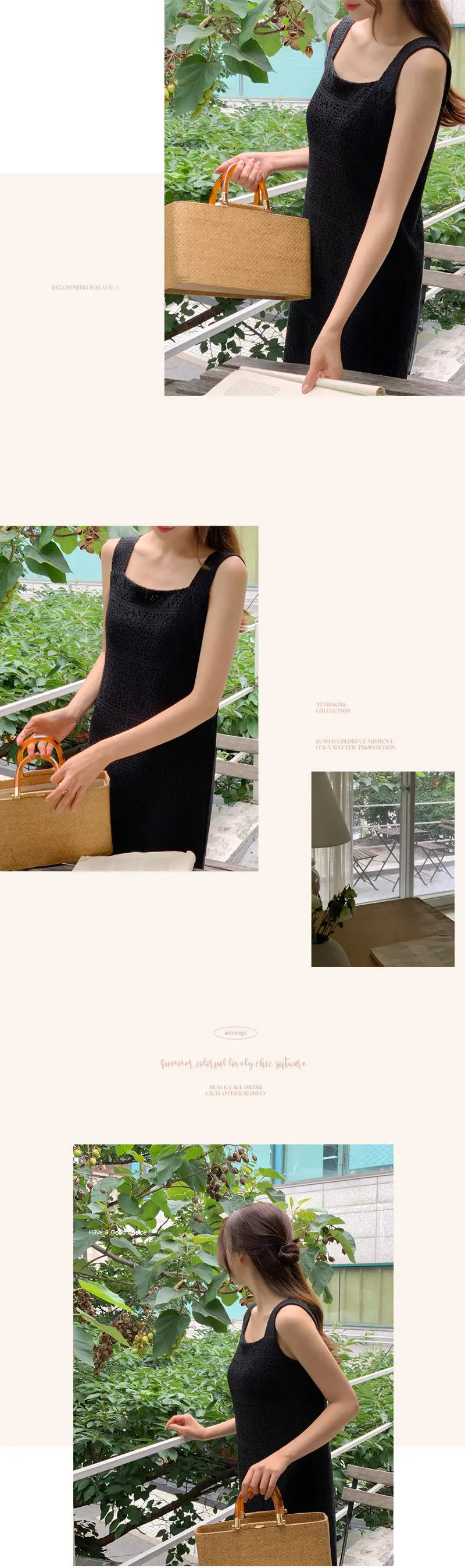 프렌치 레이스 방령 민소매 원피스 상세 이미지 22